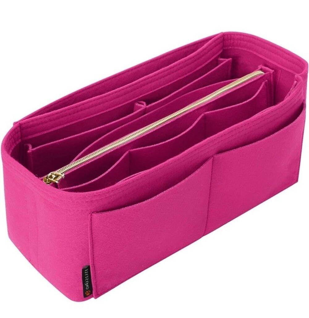 OMYSTYLE Purse/Tote Bag Organizer Insert, Felt Medium, Pink
